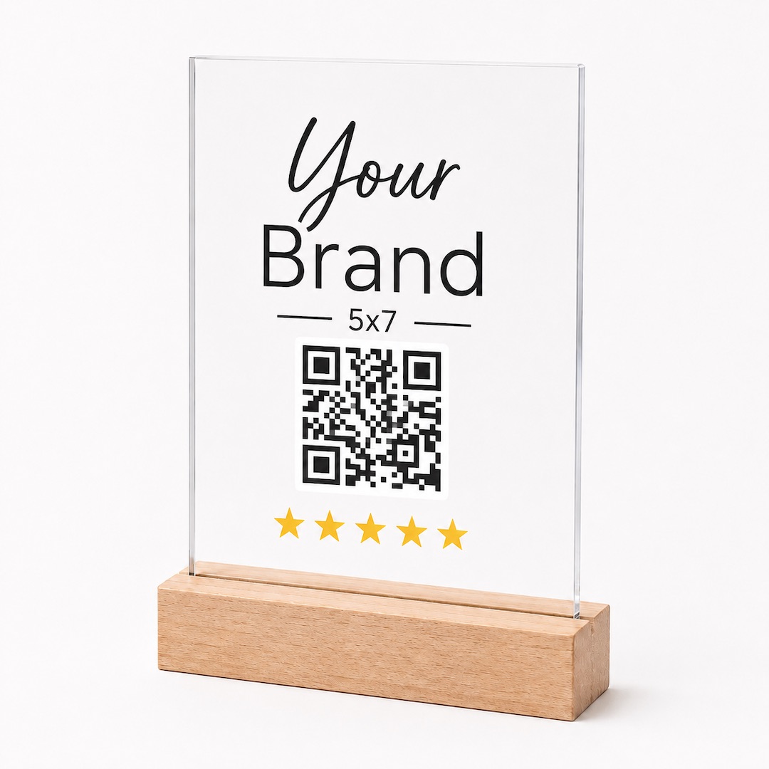 5x7 acrylic QR sign