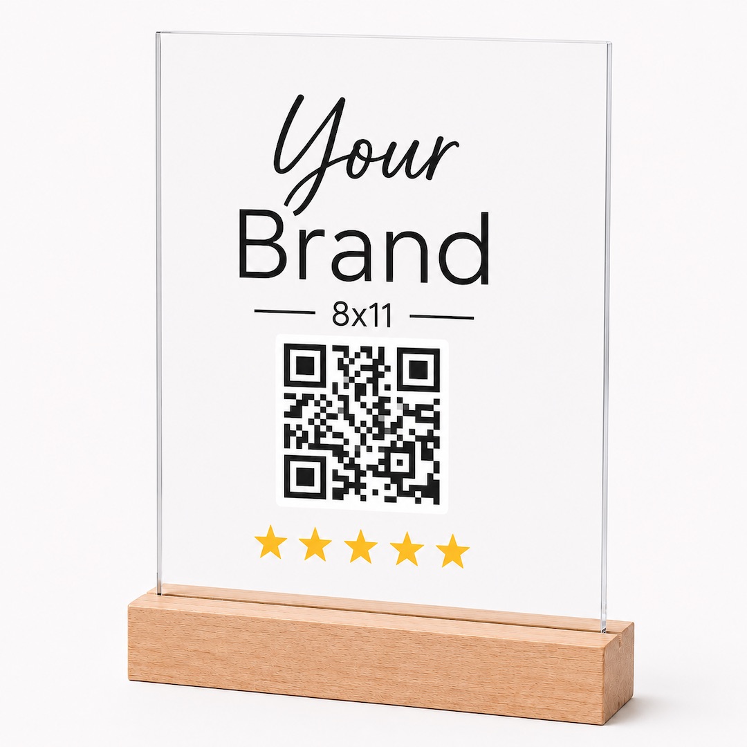 8.5x11 acrylic QR sign