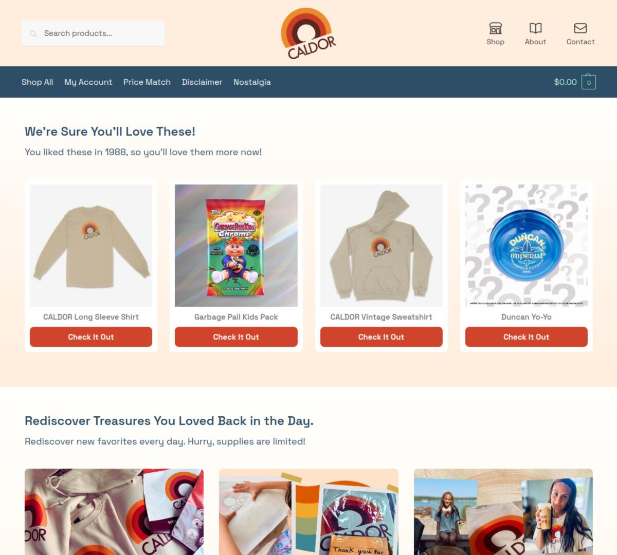 CALDOR.com website